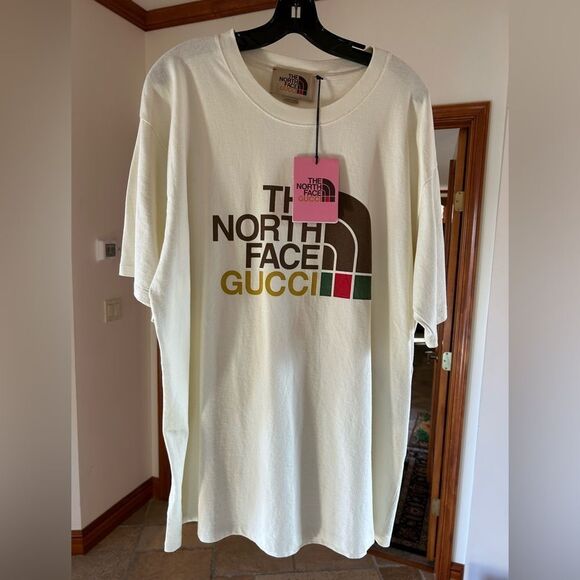 Men’s Gucci, X, the Northface cotton T-shirt, size XL made in Italy - Picture 1 of 6